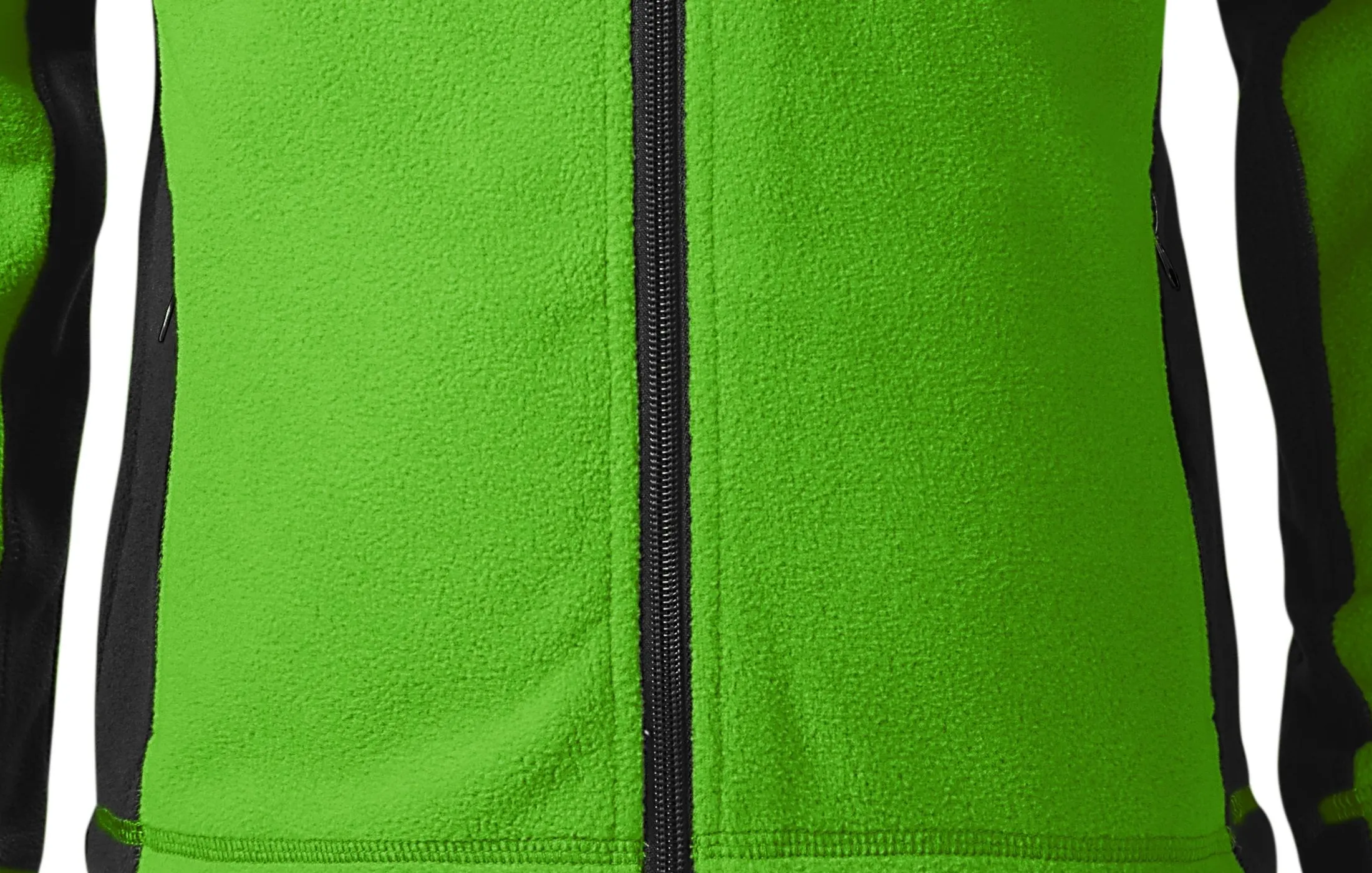 Dječja jakna od kontrasta od flisa - Praktični džepovi s patentnim zatvaračem