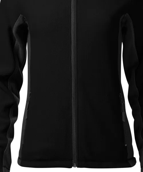 Ženska jakna od kontrasta od flisa - Blago sužen kroj