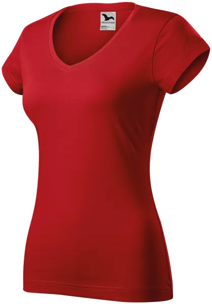 Ženska majica slim fit s V izrezom - Ženska svakodnevna majica