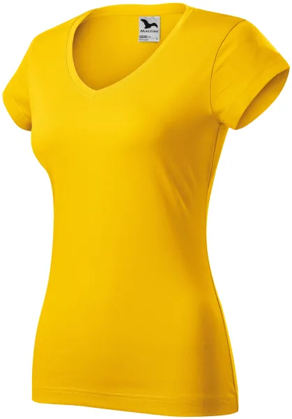 Ženska majica slim fit s V izrezom - Ženska svakodnevna majica