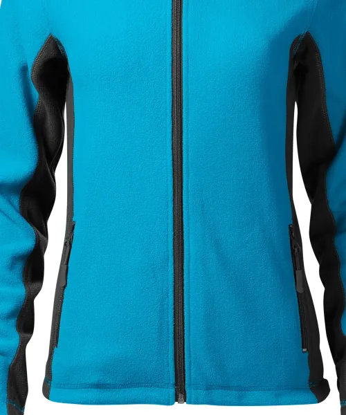 Ženska jakna od kontrasta od flisa - Blago sužen kroj