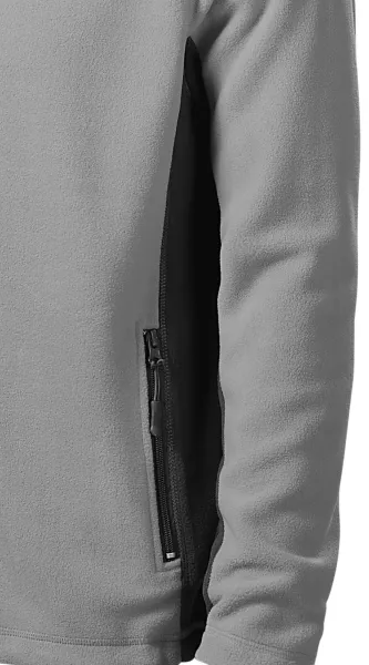 Muška jakna od kontrasta od flisa - Tamni kontrastni detalji