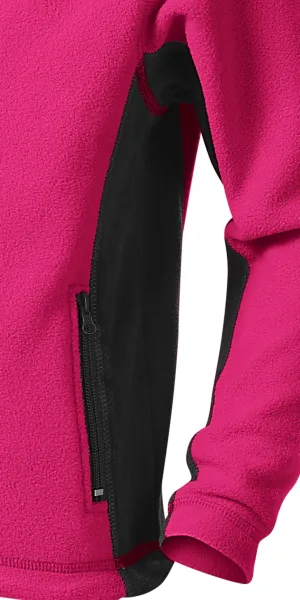 Dječja jakna od kontrasta od flisa - Tamni kontrastni detalji