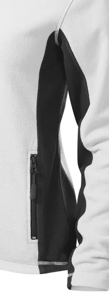 Ženska jakna od kontrasta od flisa - Tamni kontrastni detalji