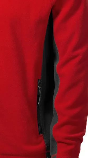 Muška jakna od kontrasta od flisa - Tamni kontrastni detalji