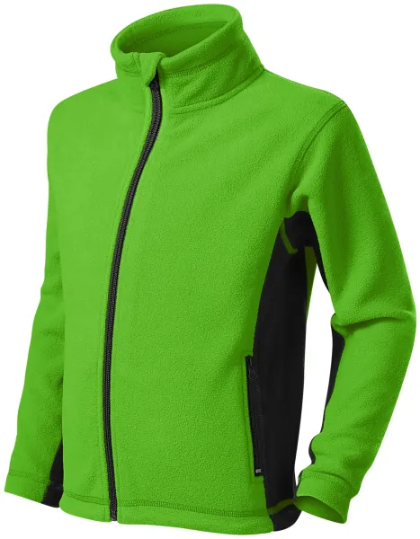 Dječja jakna od kontrasta od flisa - Dječja flis jakna s kontrastnim elementima