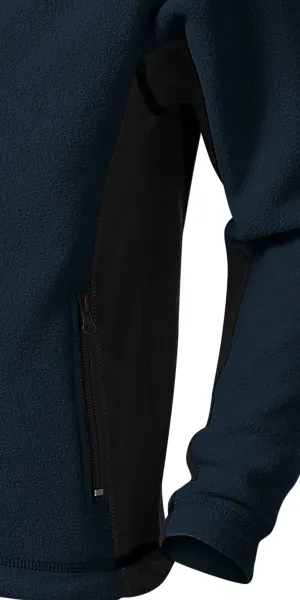 Dječja jakna od kontrasta od flisa - Tamni kontrastni detalji