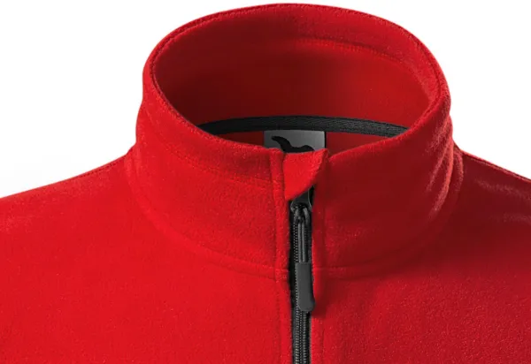 Muška jakna od kontrasta od flisa - Zatvaranje patentnim zatvaračem do brade