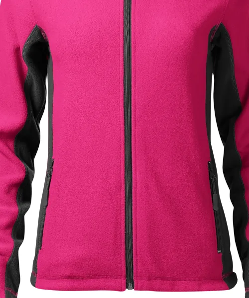 Ženska jakna od kontrasta od flisa - Blago sužen kroj