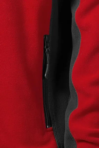 Muška jakna od kontrasta od flisa - Praktični džepovi s patentnim zatvaračem