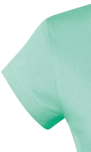 Ženska majica slim fit s V izrezom - Vrlo kratkih rukava