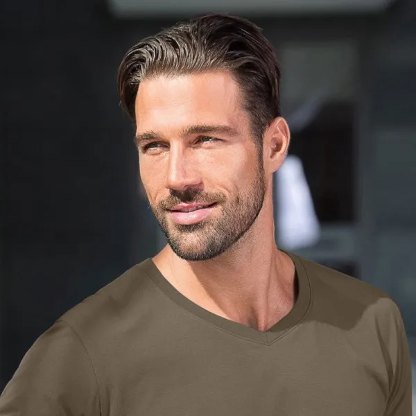 Muška pripijena majica - V-izrez