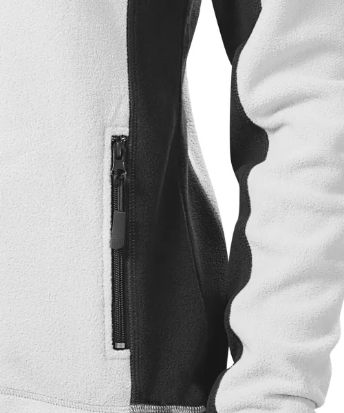 Ženska jakna od kontrasta od flisa - Praktični džepovi s patentnim zatvaračem