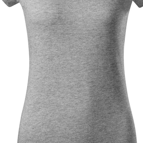 Ženska majica slim fit s V izrezom - Nježno suženi kroj