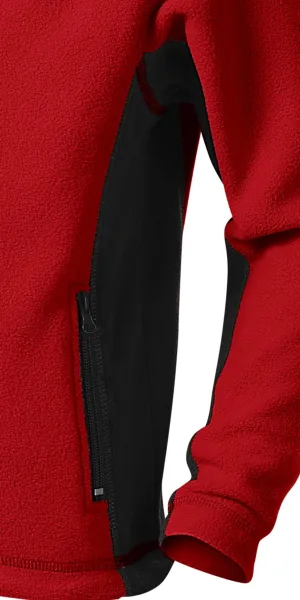 Dječja jakna od kontrasta od flisa - Tamni kontrastni detalji