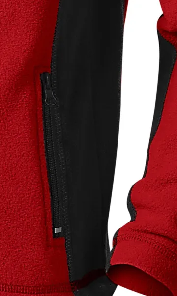 Dječja jakna od kontrasta od flisa - Praktični džepovi s patentnim zatvaračem