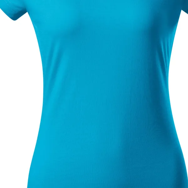 Ženska majica slim fit s V izrezom - Nježno suženi kroj