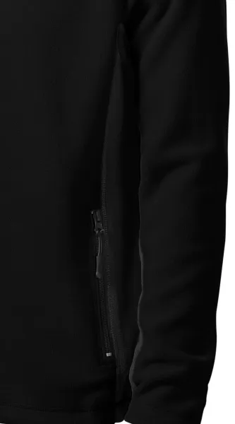 Muška jakna od kontrasta od flisa - Tamni kontrastni detalji