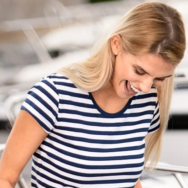 Ženska mornarska majica - Dublji okrugli izrez