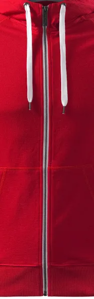 Muška kontrastna majica s kapuljačom - Bijeli kontrastni patentni zatvarač