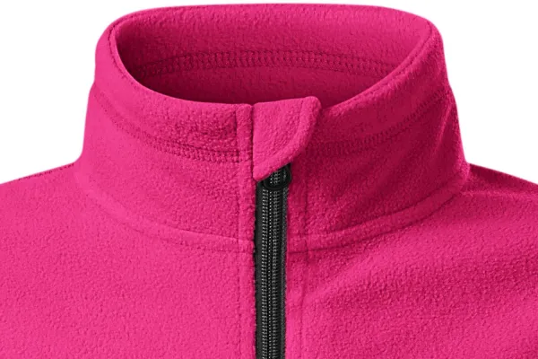 Dječja jakna od kontrasta od flisa - Zatvaranje patentnim zatvaračem do brade