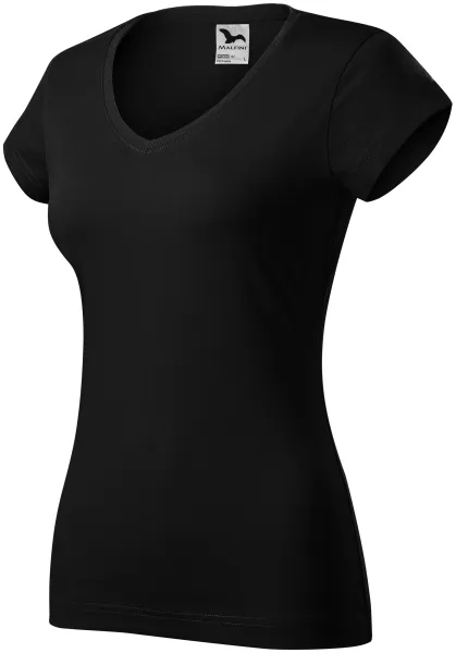 Ženska majica slim fit s V izrezom - Ženska svakodnevna majica