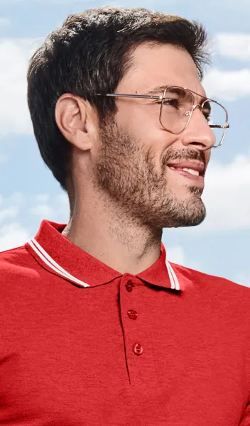 Muška kontra majica polo - Kopčanje na 3 gumba