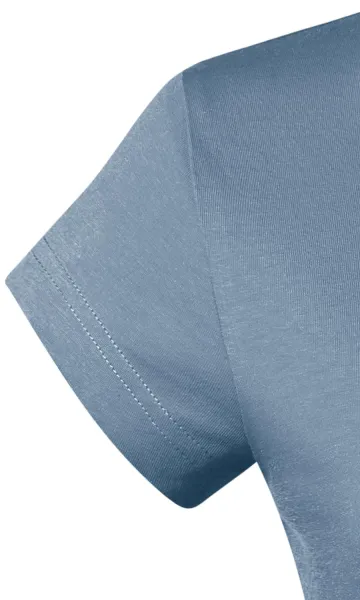 Ženska majica slim fit s V izrezom - Vrlo kratkih rukava