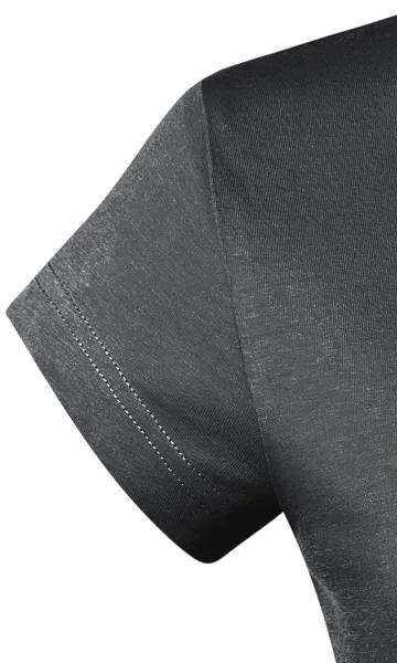 Ženska majica slim fit s V izrezom - Vrlo kratkih rukava