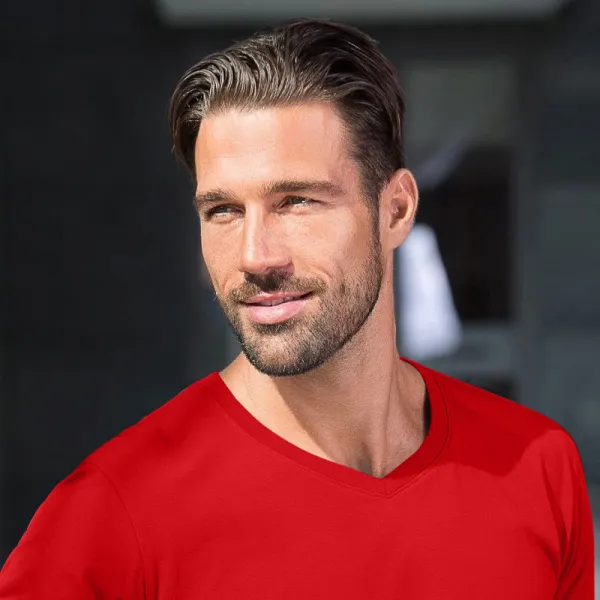 Muška pripijena majica - V-izrez