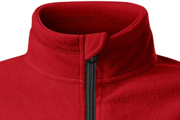 Dječja jakna od kontrasta od flisa - Zatvaranje patentnim zatvaračem do brade