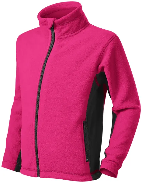 Dječja jakna od kontrasta od flisa - Dječja flis jakna s kontrastnim elementima