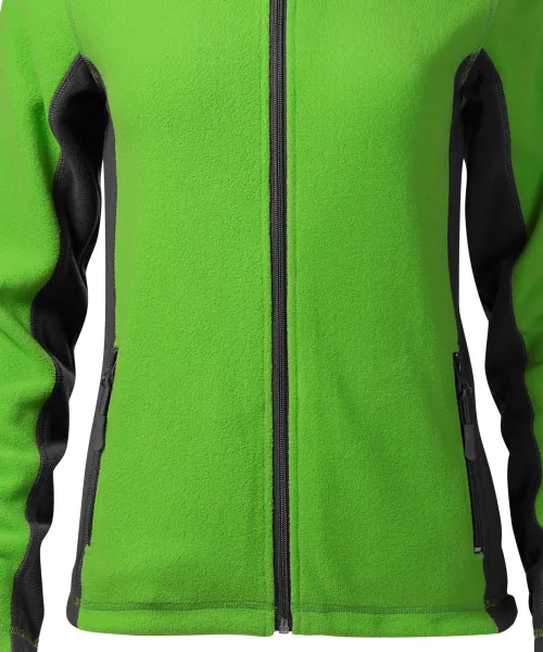 Ženska jakna od kontrasta od flisa - Blago sužen kroj