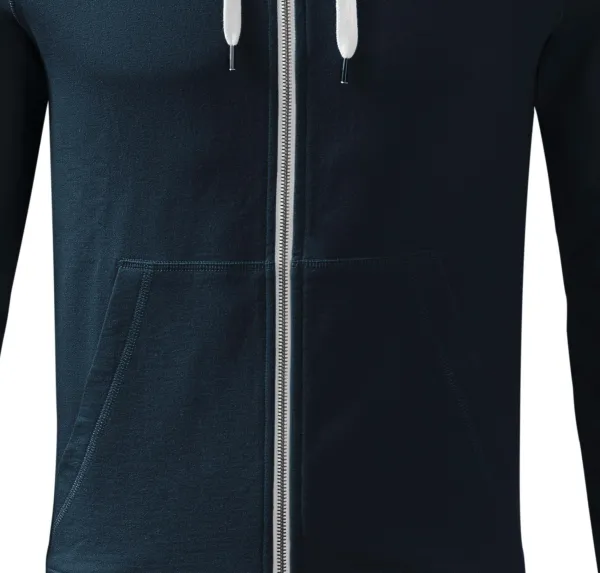 Muška kontrastna majica s kapuljačom - Široki kroj s bočnim šavovima