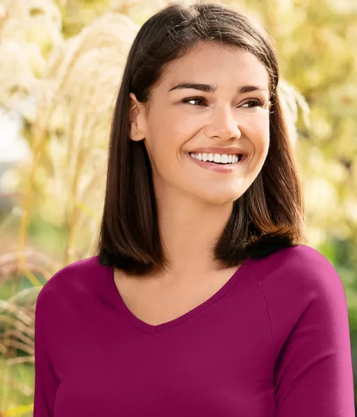 Ženska majica uskog kroja, V izrez - Duboki V izrez