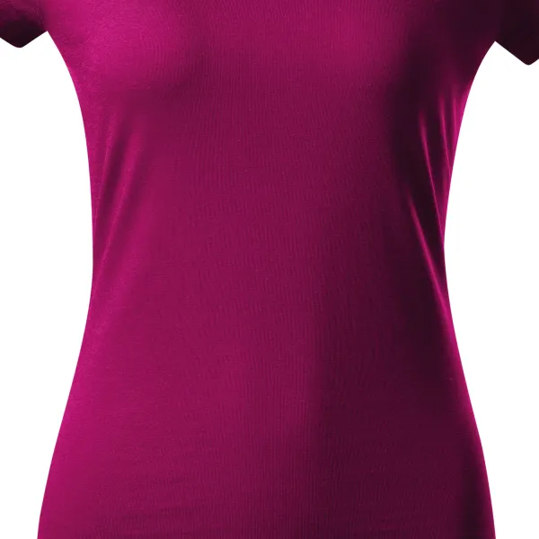 Ženska tanka majica kratkog kroja s okruglim izrezom - Nježno suženi kroj