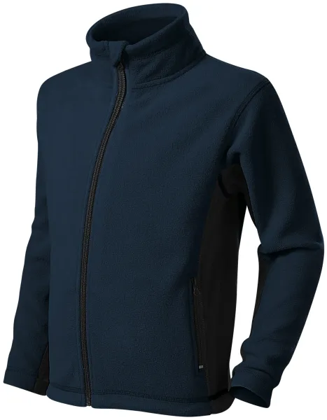 Dječja jakna od kontrasta od flisa - Dječja flis jakna s kontrastnim elementima