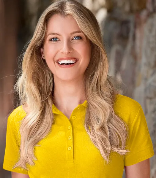 Ženska elegantna polo majica - Kopčanje s 5 gumba