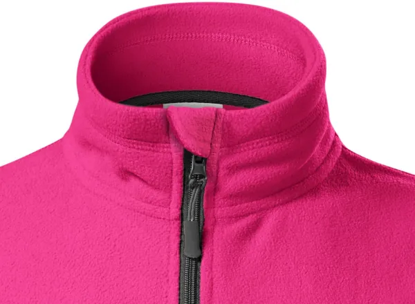 Ženska jakna od kontrasta od flisa - Zatvaranje patentnim zatvaračem do brade