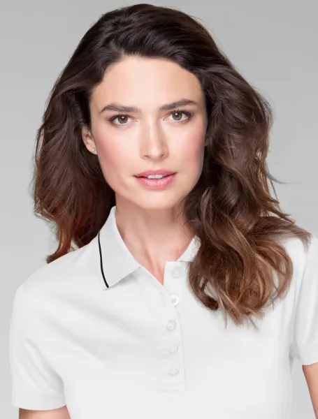 Ženska elegantna mercerizirana polo majica - Zakopčavanje s 5 gumba