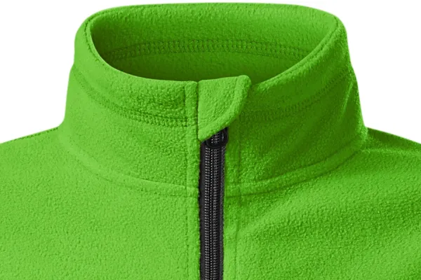 Dječja jakna od kontrasta od flisa - Zatvaranje patentnim zatvaračem do brade