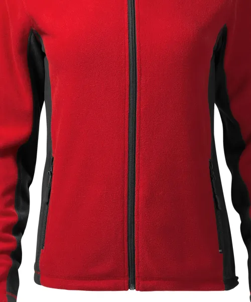 Ženska jakna od kontrasta od flisa - Blago sužen kroj