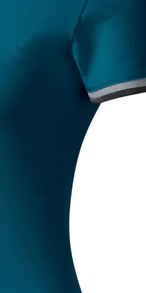 Ženska haljina s ovratnikom gore - Izrezano s bočnim šavovima