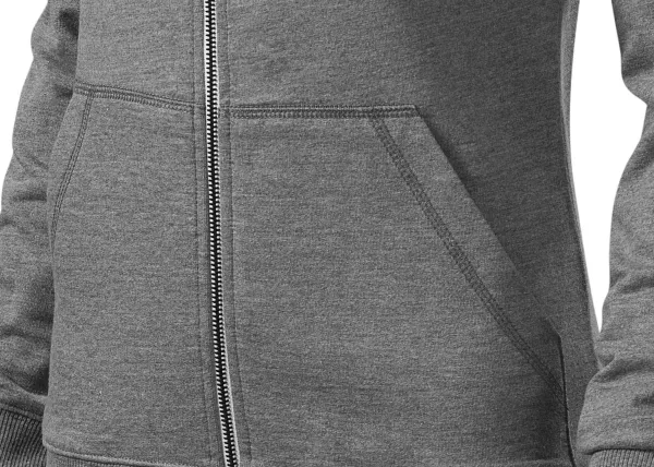 Dame kontrastna majica s kapuljačom - Džepovi u stilu klokana